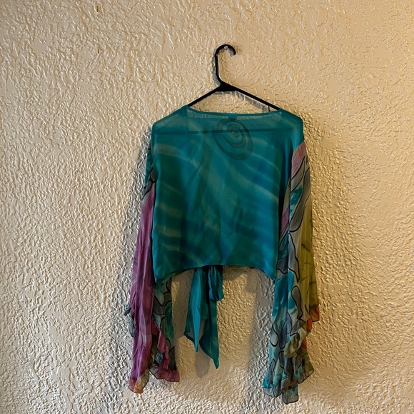 SILK Stevie Nicks Style Bell Sleeve Top - Picture 3 of 8